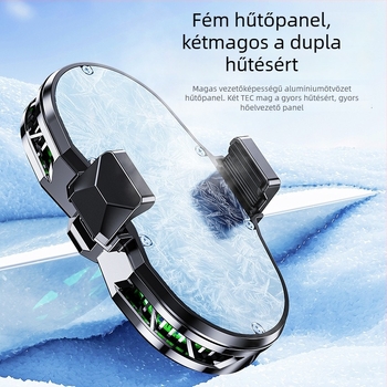 X117 Mobiltelefon hűtő – 3 sebességű, 6W, Type-C, ABS+alumínium ötvözet, 156 g