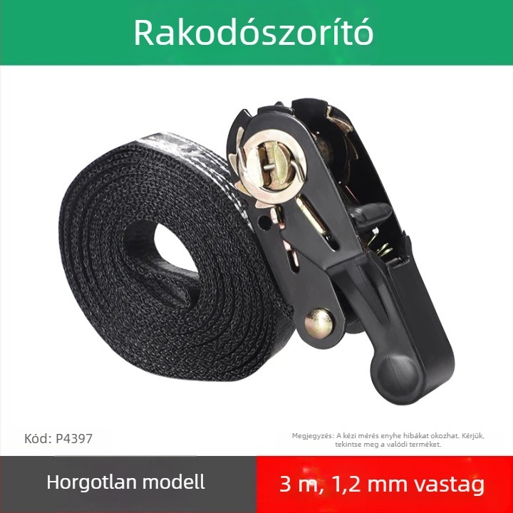 Universális teherhordó heveder dupla kampóval, vastagított, kopásálló