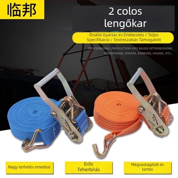 Linbang teherhúzó heveder feszítő, dupla horoggal, megerősített poliészterrel
