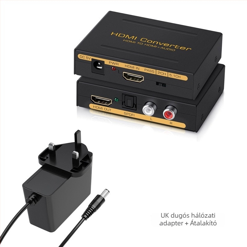 HDMI osztó audió kivonóval — HDMI to HDMI + SPDIF és R/L analóg audio, 1920x1080