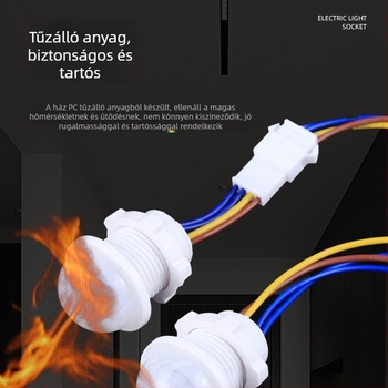 Beépíthető infravörös szenzor nappali fényérzékeléssel és testérzékeléssel, 85–265V, ~4 m érzékelési távolság, 30 s késleltetés