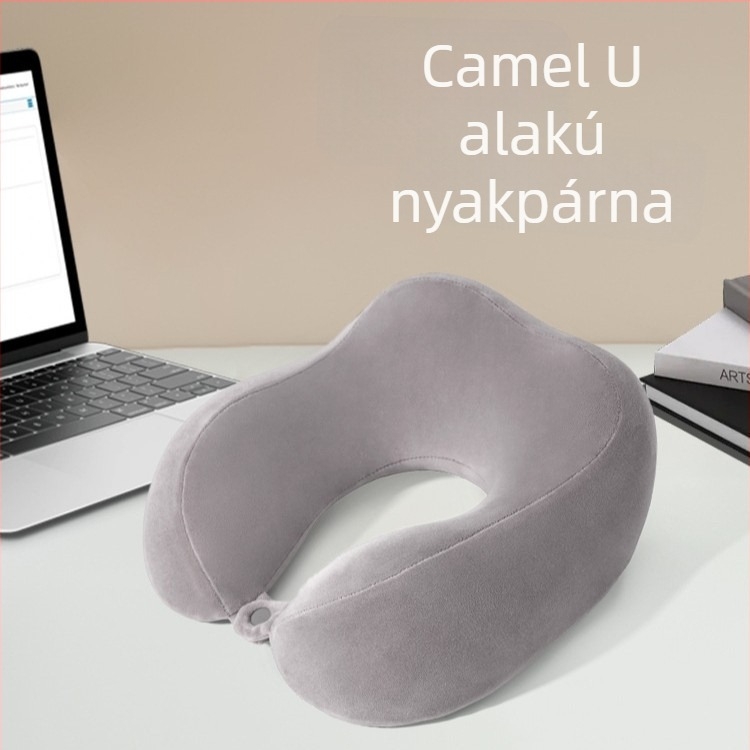 Memóriahabos U-alakú nyakpárna utazáshoz — nyaki támasz, hordozható kialakítás, lélegző anyag
