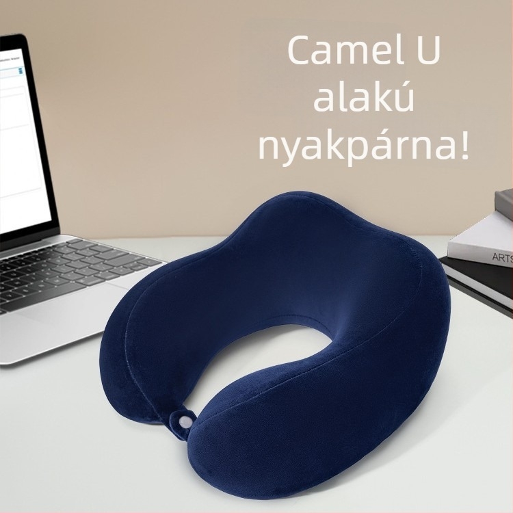 Memóriahabos U-alakú nyakpárna utazáshoz — nyaki támasz, hordozható kialakítás, lélegző anyag