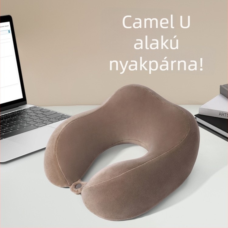 Memóriahabos U-alakú nyakpárna utazáshoz — nyaki támasz, hordozható kialakítás, lélegző anyag