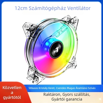 Számítógép ház hűtőventilátora PWM vezérléssel, 1200 RPM, 5V ARGB szinkron, hidraulikus csapágy, zaj 28 dB