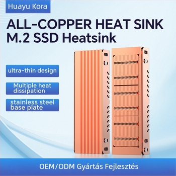 Réz SSD hűtő – Modell FT, Csendes PCIe 4.0/5.0