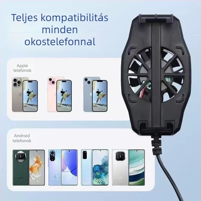 Tl03 telefonhűtő mágneses hátsó klipe, félvezető technológiával, digitális kijelzővel, AI hőmérséklet-szabályozással, 15W