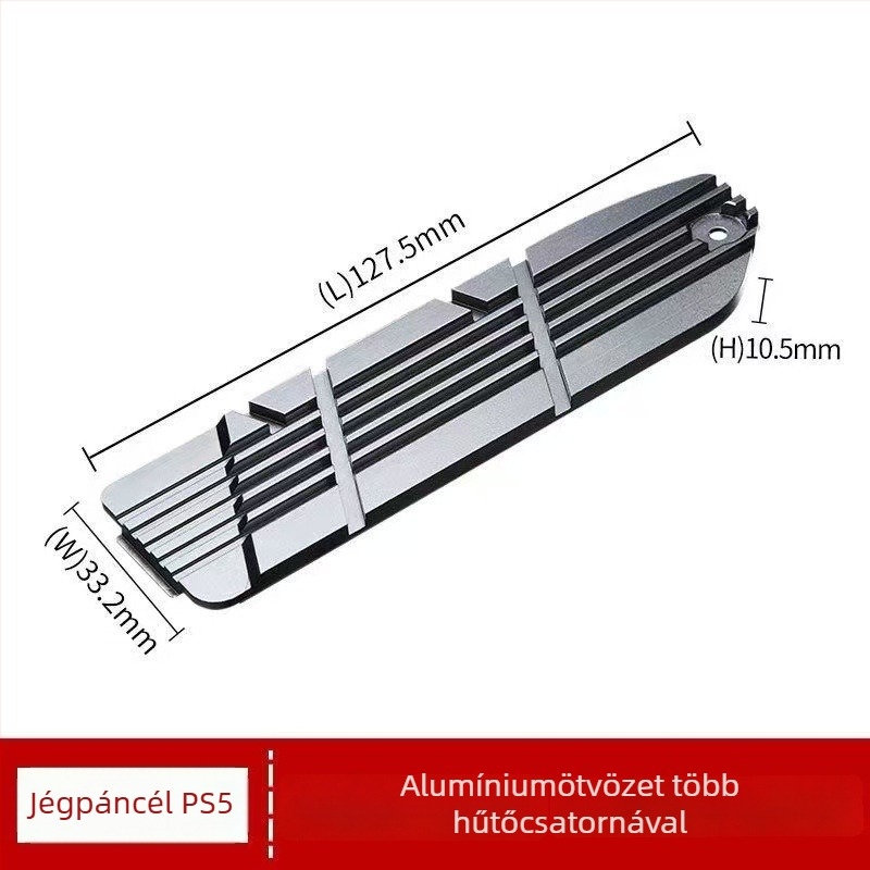 PS5 M.2 alumínium hűtő 1 hőcsővel — hangtalan SSD-hűtés