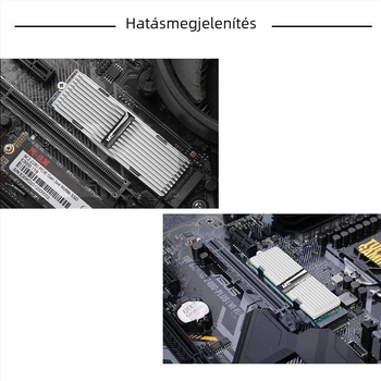 M.2 NVMe SSD hűtő — alumínium, asztali PC-hoz, kompatibilis a házzal