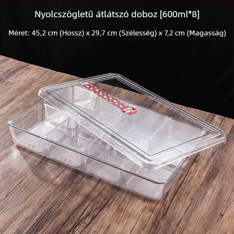 Kerámia négyszögletes fűszerdoboz, hat rekesz, kereskedelmi használatra