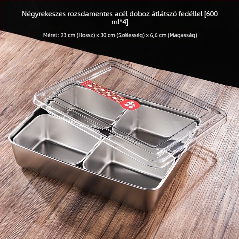Kerámia négyszögletes fűszerdoboz, hat rekesz, kereskedelmi használatra