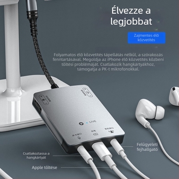 KY-Y315S Type-C sztereó audio adapter Apple, Huawei, Xiaomi és Samsung készülékekhez