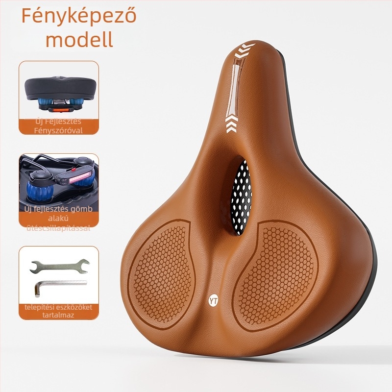 SAIQI kerékpárnyereg 188; vastagított szilikon párna; hab + szilikon; standard kerékpárokhoz