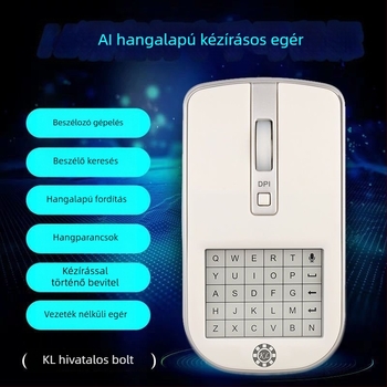 AI hang-alapú egér kézírás bevitelével, hangvezérlés, karakterfelismerés, fordítás, vezeték nélküli írópad