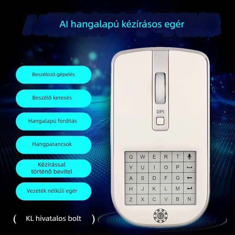 AI hang-alapú egér kézírás bevitelével, hangvezérlés, karakterfelismerés, fordítás, vezeték nélküli írópad