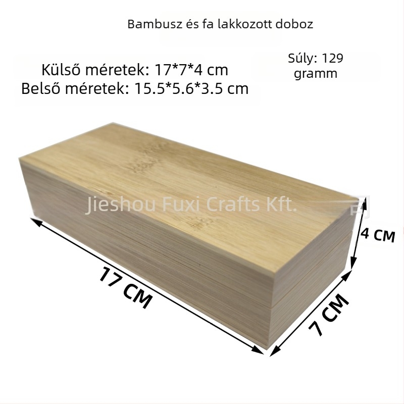 Fenyőből készült ékszerdoboz gravírozott fedéllel, asztali fa ajándékdoboz, belső opció, lézeres logó