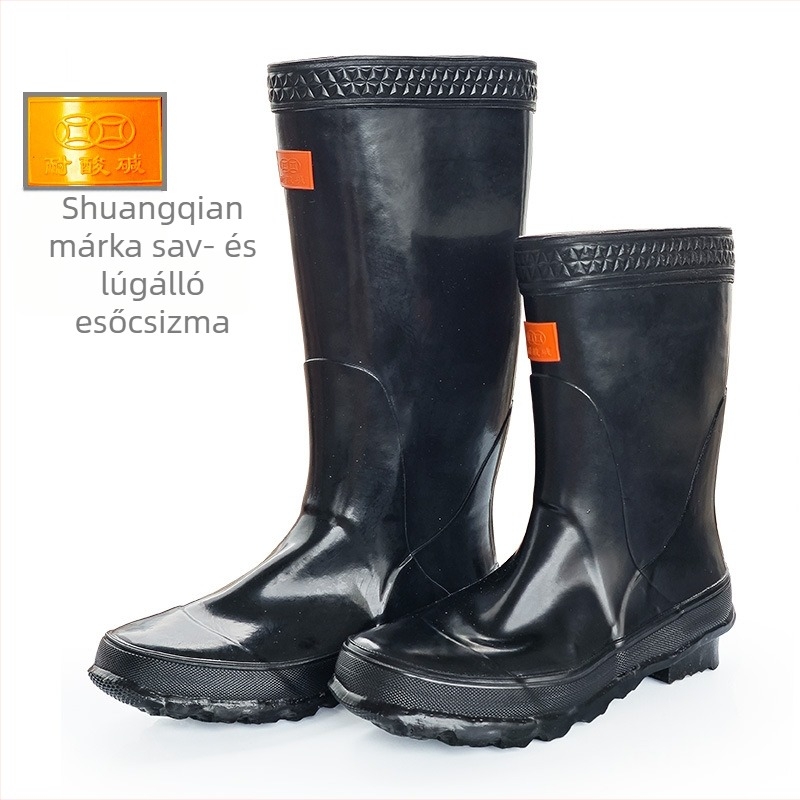Double Money magas gumicsizmák ipari és bányászati használatra – vízálló, csúszásmentes, kopásálló, sav- és lúgálló