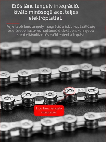 Hegyi és országúti kerékpárlánc, 8 sebesség, Szakasz 116, Lépés 7.2, Szénacél