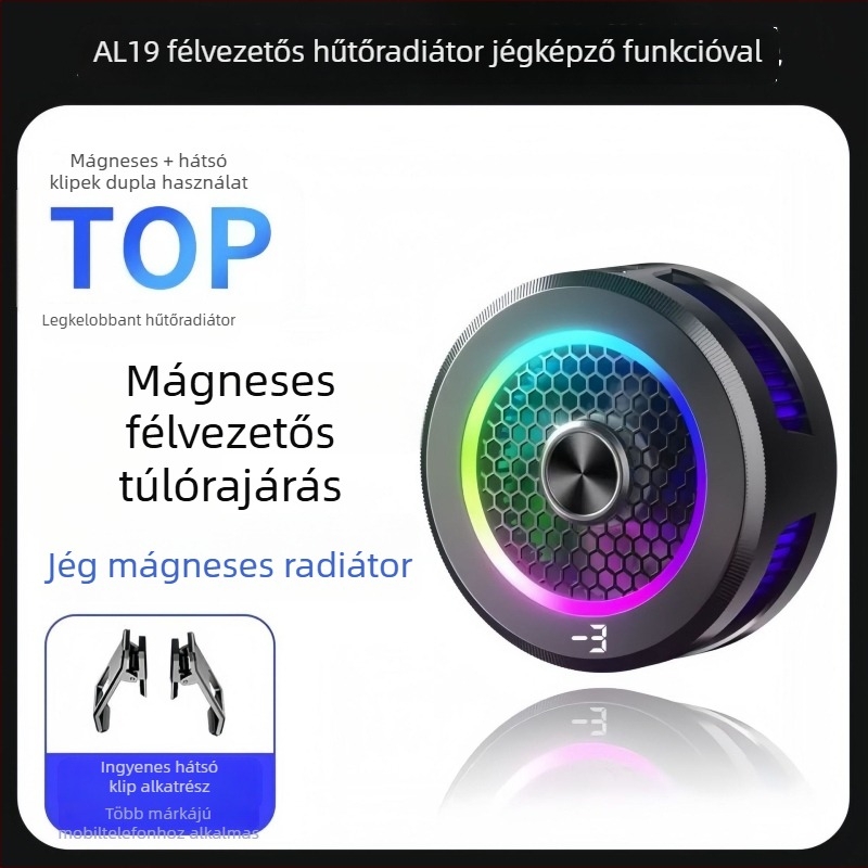 AL19 mobiltelefon félvezető hűtő, 15W, USB-C, ABS+alumíniumötvözet, 69,2 g