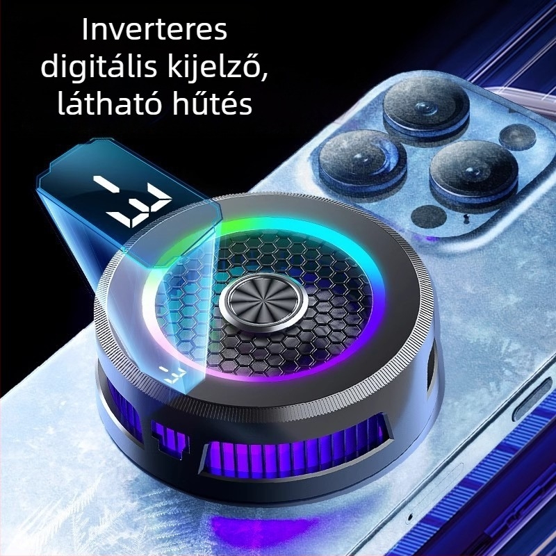 AL19 mobiltelefon félvezető hűtő, 15W, USB-C, ABS+alumíniumötvözet, 69,2 g