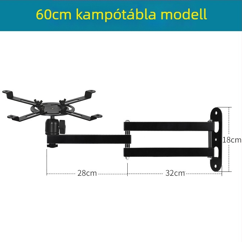 Projektor trípod kiegészítő – vasból készült, teherbírás 5 kg, 1 szekciós oszlop, tömeg 500 g