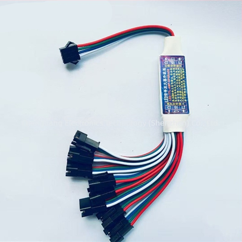 LED-szalag erősítő modul — szinkron jelzés, 5–24V, SM3P interfész, 3 SPI jelcsoport, 0–100% beállítás