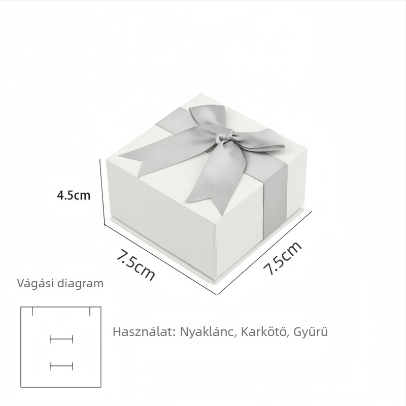 Fából készült ékszer-tároló doboz, prémium kialakítás, 12×12×5 cm, kód Td088, származás Shanwei, Kína