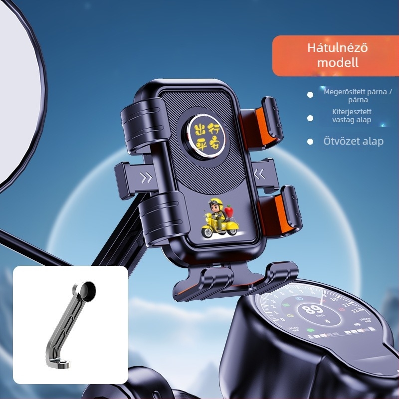 Tianchi telefon-tartó kerékpárra/e‑bike-ra/motorkerékpárra – ütésálló, vibrációtól védett, műanyag kivitel, testreszabási lehetőség