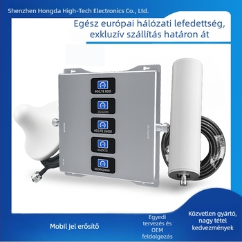 Grand belső mobiljel- erősítő GSM/WCDMA/LTE, modellek S5B20GDWI-Y / S5B20GDWI-LAYS, frekvenciasáv 800-2600 MHz, lefedettség 200 Ping-ig, beépített tűzfal