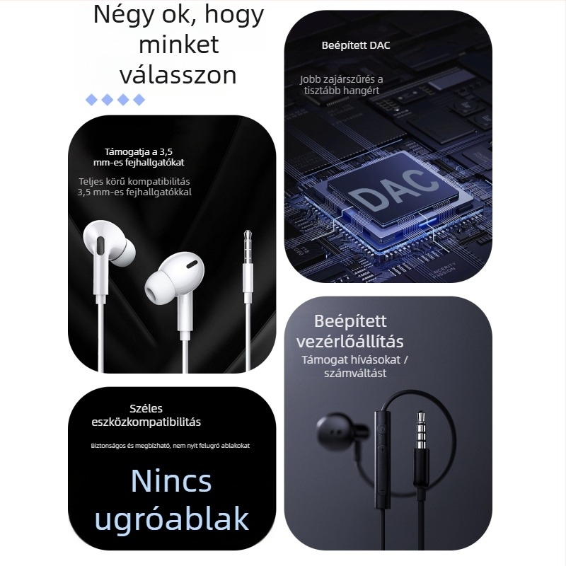 Huaynag electronic C2cfaf USB-C hangátalakító mobiltelefonokhoz — 3,5 mm hangkimenet és töltés, 2 az 1-ben, kompatibil iPhone 17-tel és más USB-C készülékekkel