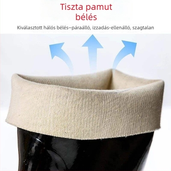 Férfi esőcsizma gumiból készült, alacsony szárú, vízálló, csúszásmentes, kopásálló