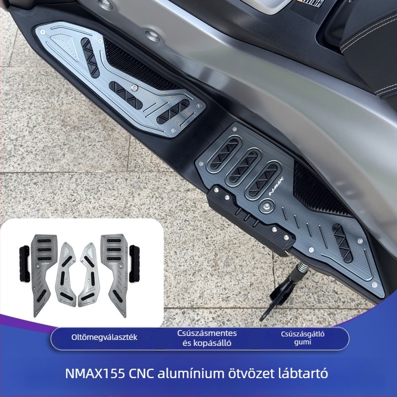 Yamaha NMAX155 alumínium ötvözet pedálok – elől és hátul pedálok, elektroplatírozott felület