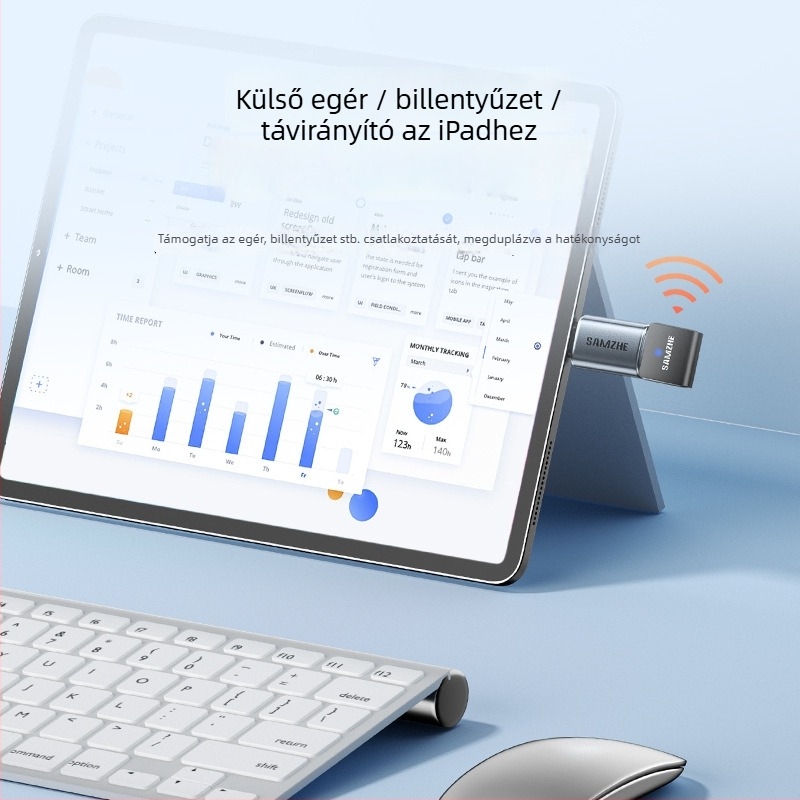 Lightning-USB-OTG adapter USB-C PD töltéssel okostelefonokhoz