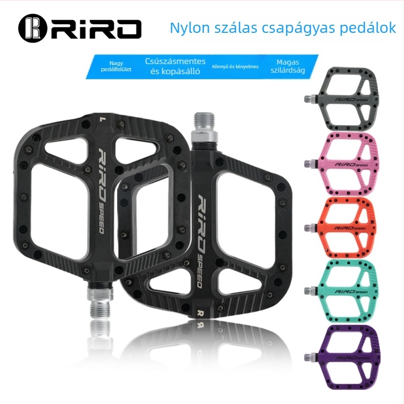 RIRO NL75 Nylon MTB pedálok, csúszásmentes, széles kialakítás, nyloncsapágyakkal, univerzális illeszkedés