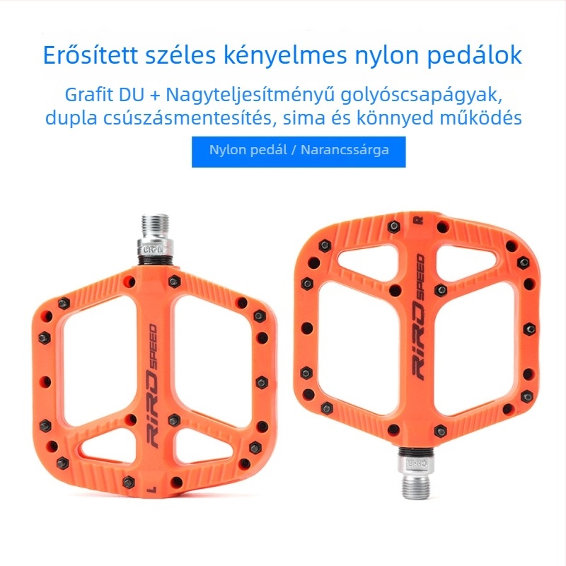 RIRO NL75 Nylon MTB pedálok, csúszásmentes, széles kialakítás, nyloncsapágyakkal, univerzális illeszkedés