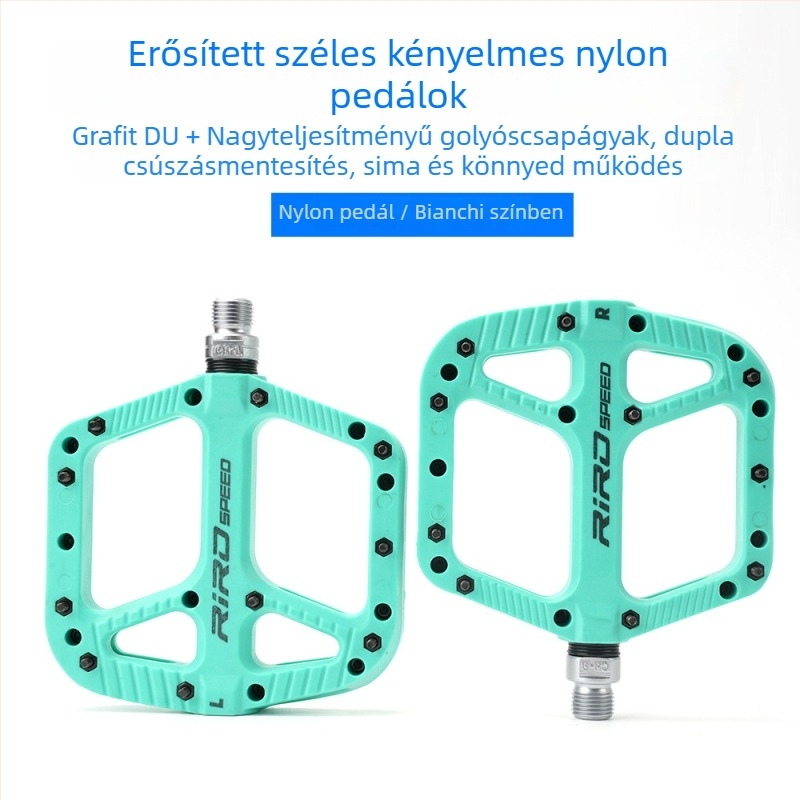 RIRO NL75 Nylon MTB pedálok, csúszásmentes, széles kialakítás, nyloncsapágyakkal, univerzális illeszkedés