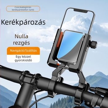 Kerékpártelefon-tartó rezgéscsillapítással, univerzális kormánytartó, műanyag kivitel