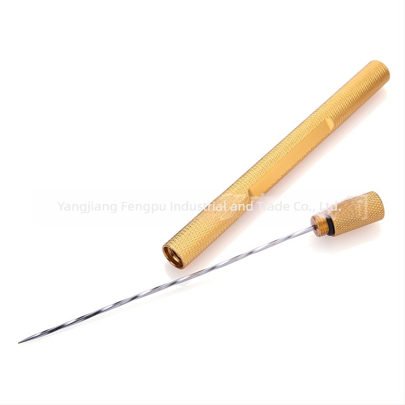 2 az 1-ben hordozható alumínium ötvözetű szivar tű, dupla fej