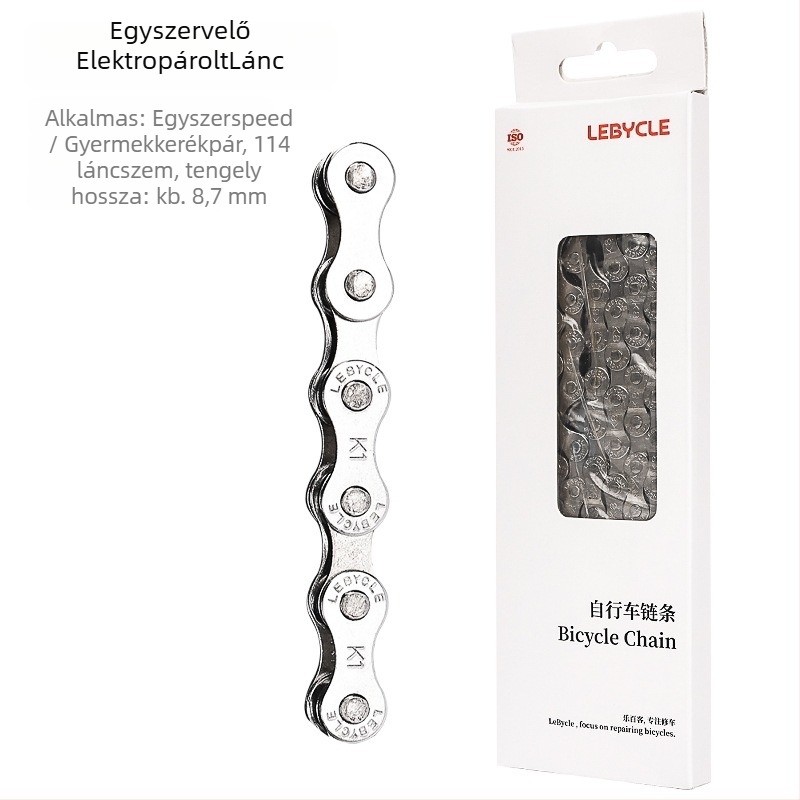 Lebycle CN-K kerékpárlánc hegyi és országúti kerékpárokhoz, 7/8/9/10/11 sebesség, acél