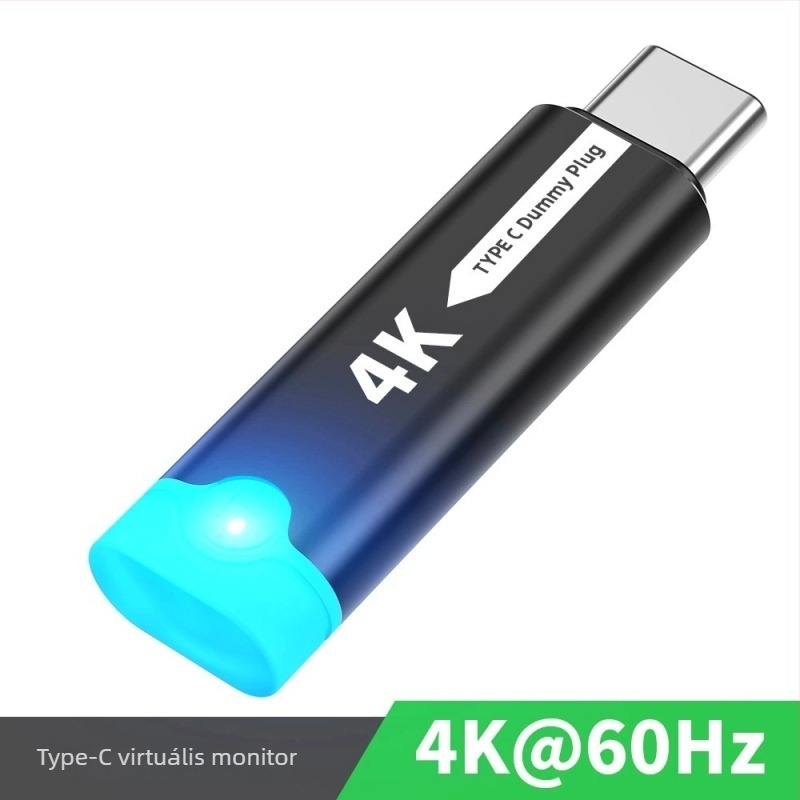 Emmons x610 Type-C grafikus kártya emulátor DP virtuális monitorral, 4K támogatás, EDID csatlakozó