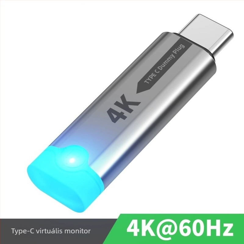Emmons x610 Type-C grafikus kártya emulátor DP virtuális monitorral, 4K támogatás, EDID csatlakozó