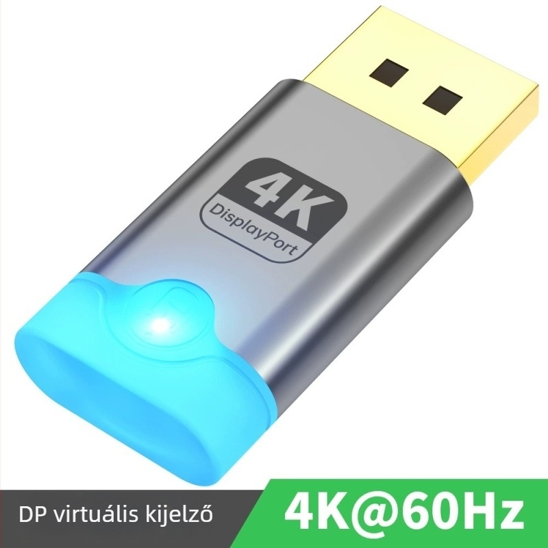 Emmons x610 Type-C grafikus kártya emulátor DP virtuális monitorral, 4K támogatás, EDID csatlakozó