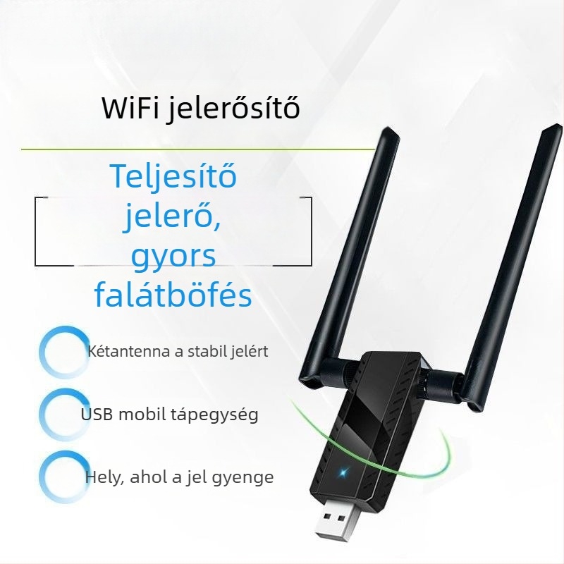 USB‑tápellátású Wi‑Fi jelerősítő otthoni routerhez – ismétlő és vezeték nélküli kiterjesztő a falon át