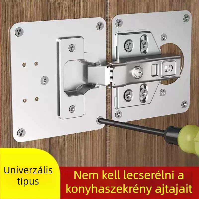 Rozsdamentes acél szekrényajtó csukló javító és rögzítő lemez