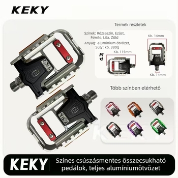 KEKY Összecsukható pedál alumíniumötvözetből, csúszásmentes felülettel univerzális járműmodellekhez