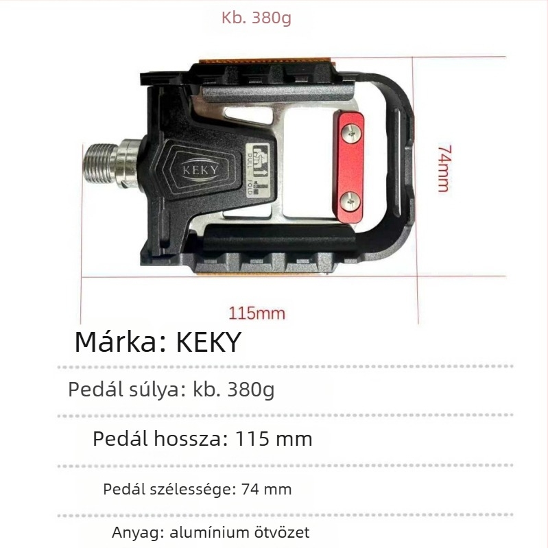 KEKY Összecsukható pedál alumíniumötvözetből, csúszásmentes felülettel univerzális járműmodellekhez