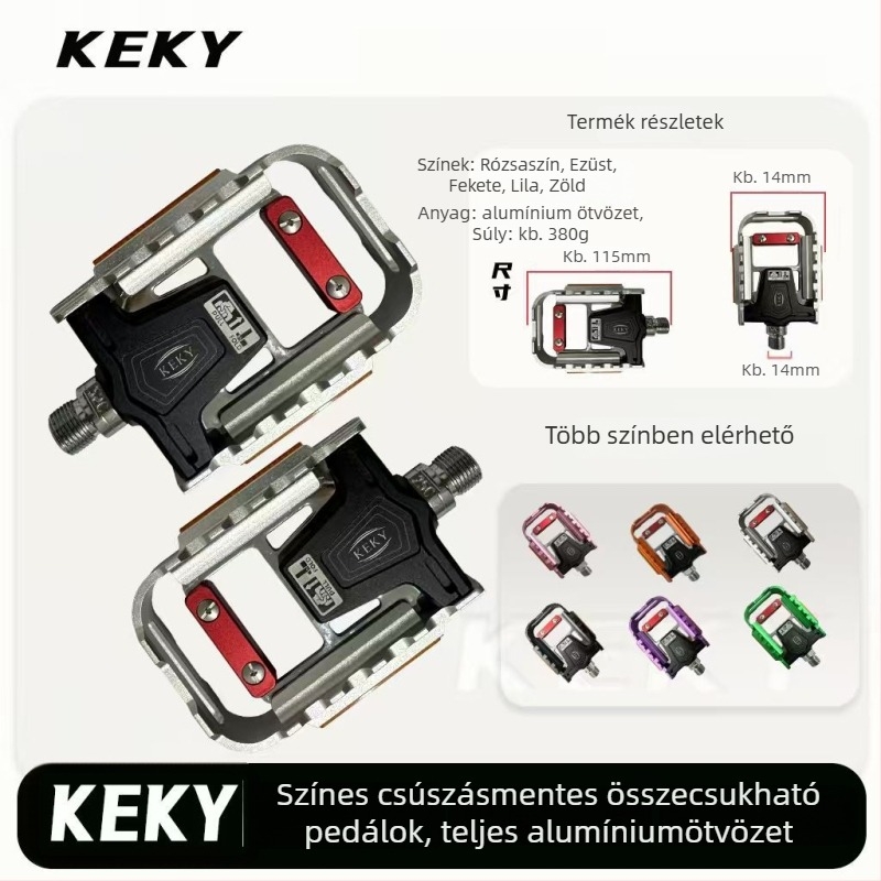 KEKY Összecsukható pedál alumíniumötvözetből, csúszásmentes felülettel univerzális járműmodellekhez