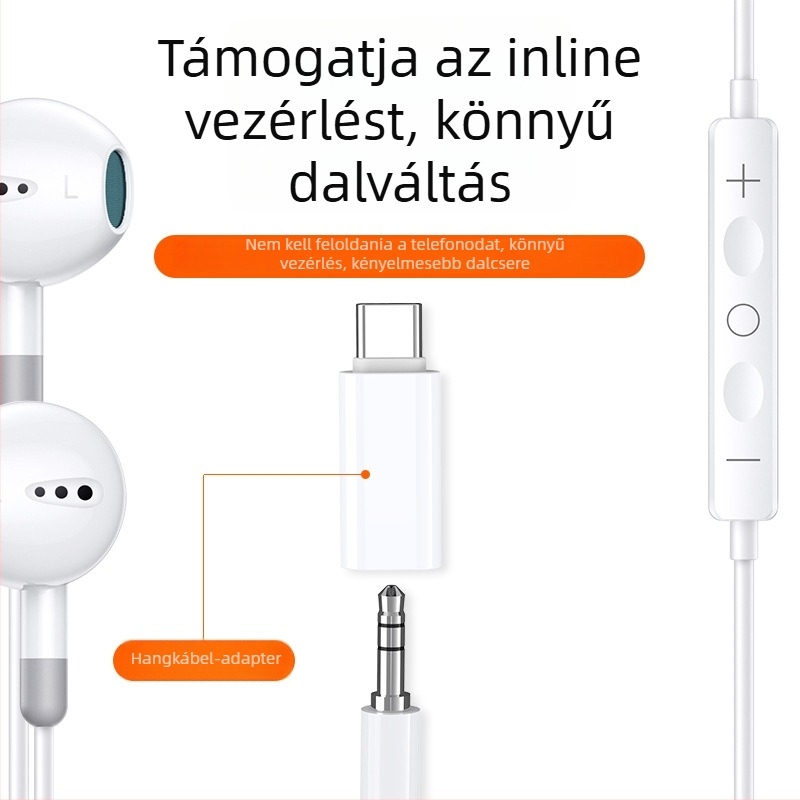 Type-C 3,5 mm-es audio adapter USB DAC külső hangkártya – kompatibilis Huawei, Samsung, Xiaomi, OPPO