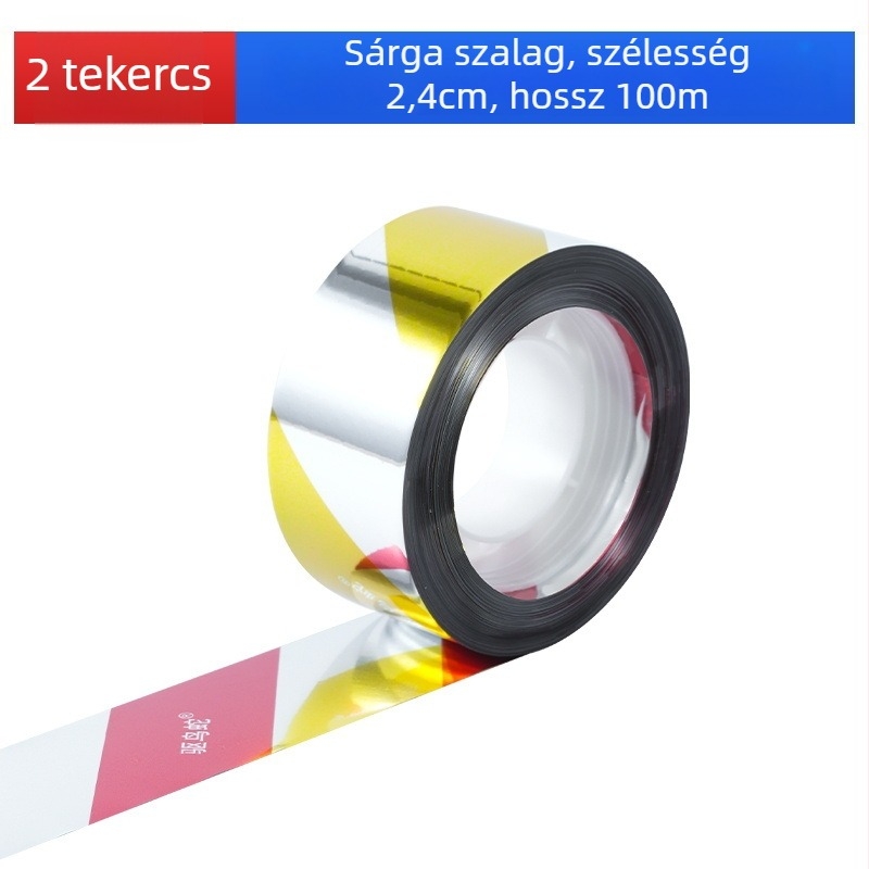 Madárriasztó szalag földműves területekre, PET anyag, fényvisszaverő, villogó, megerősített