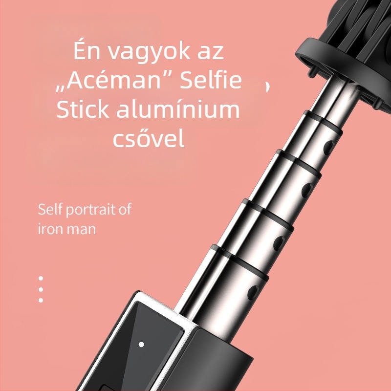Selfiecom P40S/P40L hordozható többsfunkciós állvány GoPro interfésszel horizontális és vertikális felvételhez (Modell: P40S/P40L; Anyag: aluminiumötvözet + ABS + rozsdamentes acél; Bluetooth: Igen; Távirányító: tartalmazza; Testreszabás: Támogatott)